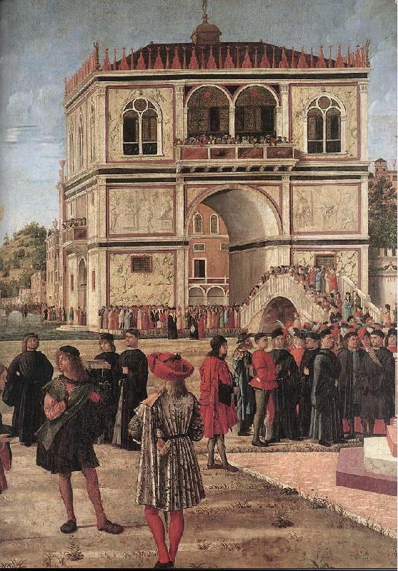 CARPACCIO, Vittore The Ambassadors Return to the English Court (detail) fdg Germany oil painting art